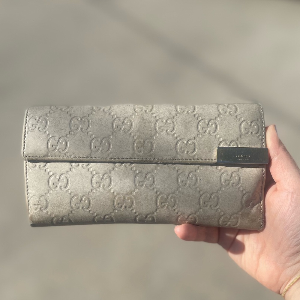 Gucci RARE Vintage Authentic Two-Sides Long Wallet